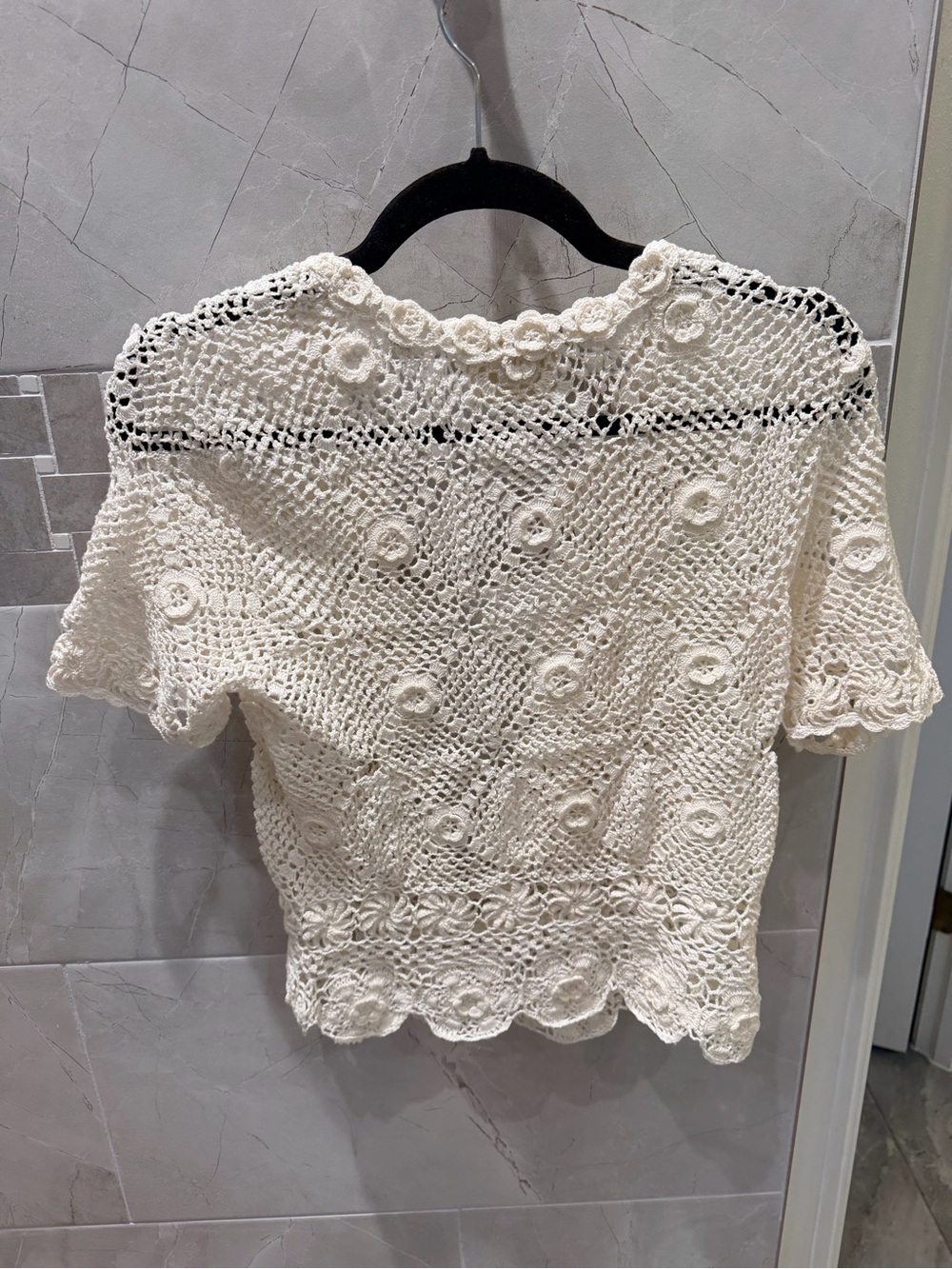 Doen Doen Heirloom CHRYSANTHE TOP in Pearl - Picture 10 of 10